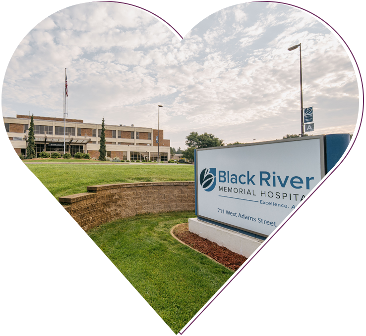 Black River Memorial Hospital sign and building