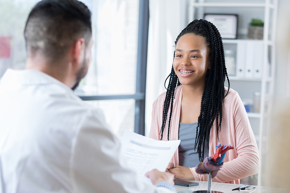Student interviewing an employee as part of the  Black River Memorial Hospital job shadow experience