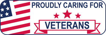 Proudly caring for veterans logo